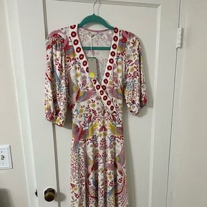 Boden Fixed Wrap Jersey Maxi Dress
Multi, Enchanting Peacock Size 4